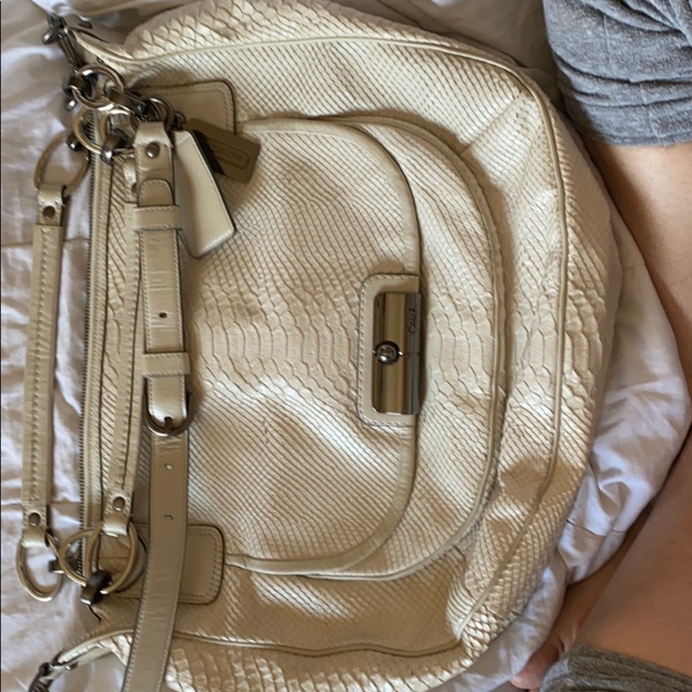 Coach leather hobo handbag